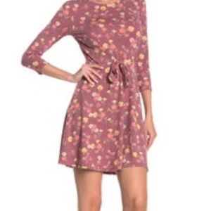 BeBop Floral Print Front Tie Dress